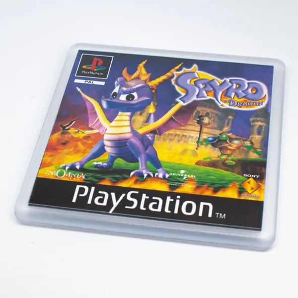 Spyro the Dragon Drinks Coaster - Sony PlayStation - Retro Gaming