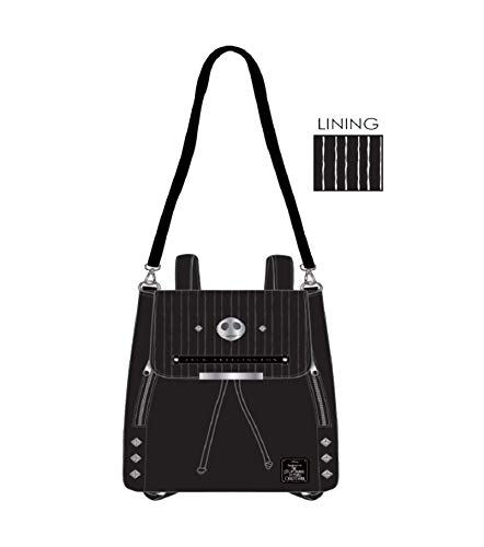 Loungefly Nightmare Before Christmas Convertible Mini Backpack, Black - One Size - Black
