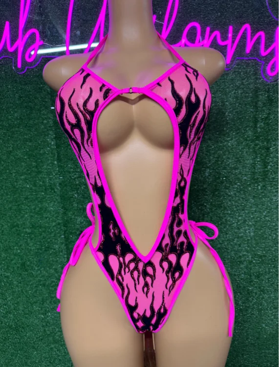 Pink and blank flame 