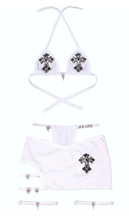 Kawaii Goth white set