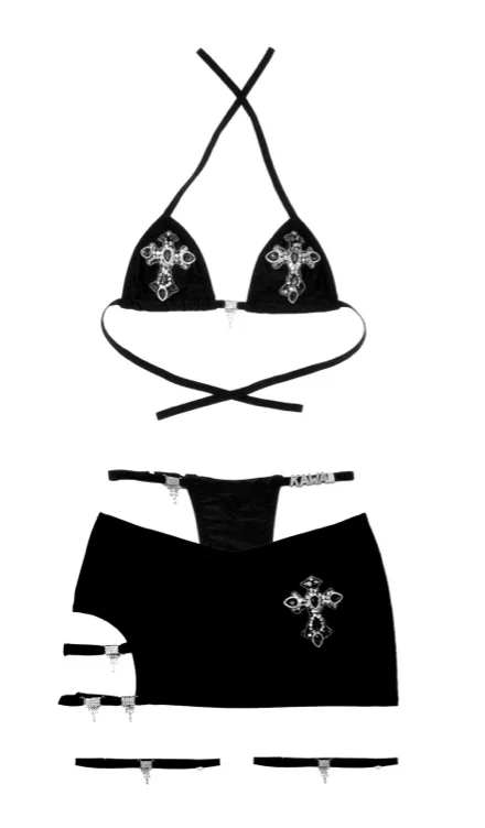 Kawaii Goth black set 