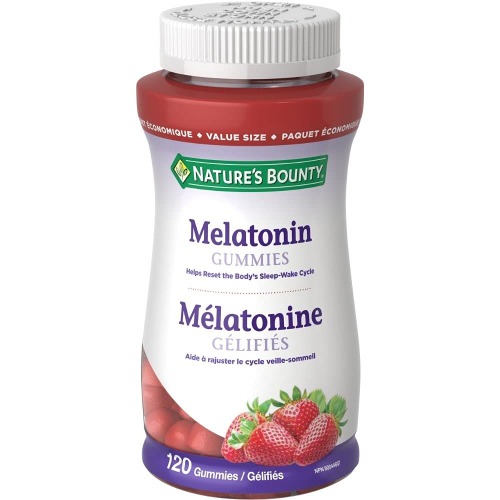 Nature's Bounty Melatonin 2.5mg 120 Gummies Helps Reset Body's Sleep-Wake Cycle, Reduce Effects of Jet-lag, Reduce Time it Takes to Get to Sleep - 