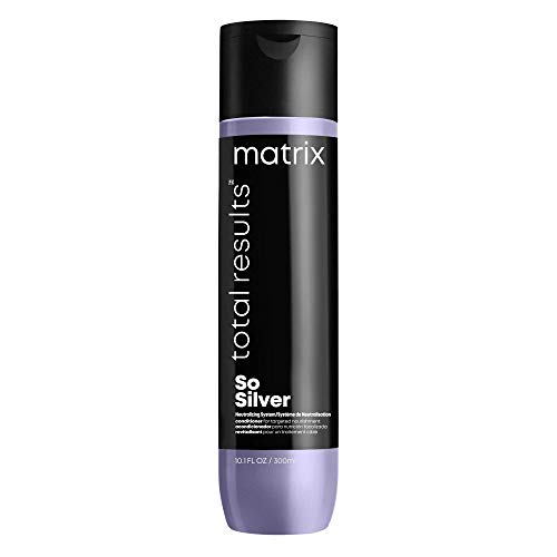 MATRIX Total Results So Silver Color Depositing Purple Conditioner For Neutralizing Yellow Tones | Tones Blonde & Silver Hair (Packaging May Vary)
