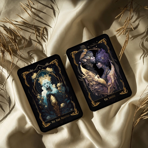 Tarot Deck, Tarot Card Deck, Tarot Deck with Guidebook, Artificial Intelligence Tarot, Moon Compass Tarot Deck, 78 Tarot Cards