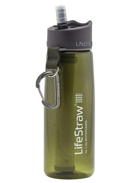 Lifestraw Go 2-Stage Filtration Water Bottle met 2-traps filtratie - actieve kool verwijdert bacteriën en protozoen. Vermindert chemicaliën en slechte smaak