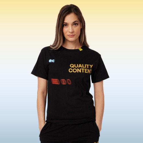 QC NONSTOP TEE BLK | SM