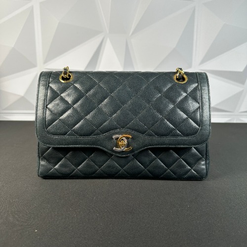 Chanel Vintage Quilted Lambskin Paris Double Flap (Pre-loved)