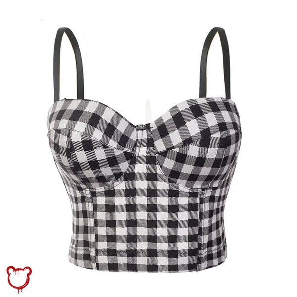 Plaid Push Up Casual Top