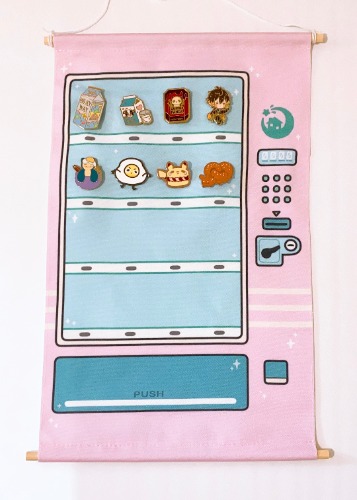 Vending Machine Pin Banner | Pink