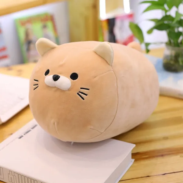 Fat Chonky Cat (3 COLORS, 2 SIZES) - 16″ / 40 cm / Cream