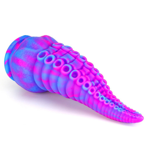 Bumpy Silicone Tentacle Ride - Blue Purple Waves