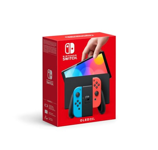 Nintendo Switch (OLED Model) - Neon Blue/Neon Red & Super Mario Bros. Wonder Switch - OLED Neon Red/Neon Blue - + Super Mario Bros. Wonder