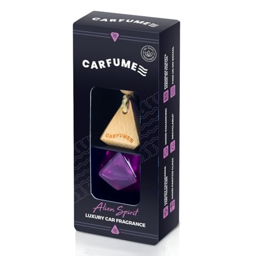 Carfume Original - Alien Scent Car Air Freshener - Perfume Inspired Car Fragrances - Car Air Fresheners to Eliminate Odours - Oil Scented Air Freshener for Enhanced Car Smell - Alien Purple Design - Alien