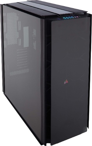 CORSAIR OBSIDIAN 1000D Super-Tower Case, Smoked Tempered Glass, Aluminum Trim - Integrated COMMANDER PRO fan and lighting controller - CC-9011148-WW - RGB Super-Tower
