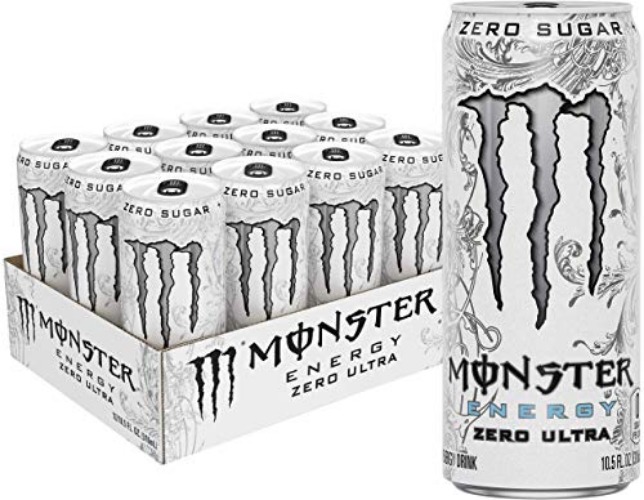 Monster Energy Zero Ultra, Sugar Free Energy Drink, 10.5 Ounce (Pack of 12) - Zero Ultra - 310 ml (Pack of 12)