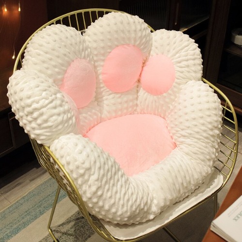 1pc/ 2 Sizes Soft Cozy Paw Pillow Cushion for Chair - bobble white / 70cm