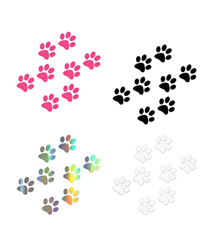 32 Pezzi Confezione Adesivi Zampe Cane gatto Zampe Cuore Zampe,zampette adesive ADESIVI PER AUTO MOTO CASCHI per Auto o Moto Bici o Monopattino