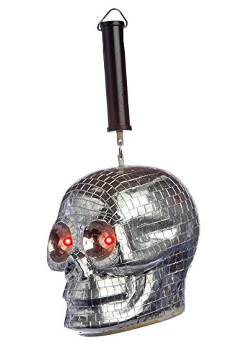 Morbid Enterprises Skull Disco Ball - One Size - Silver/Black/Red