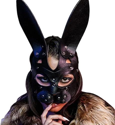 Mumbobyswim Women Leather Masks Masquerade Party Mask for Cosplay Halloween Costume Accessory - Em-031