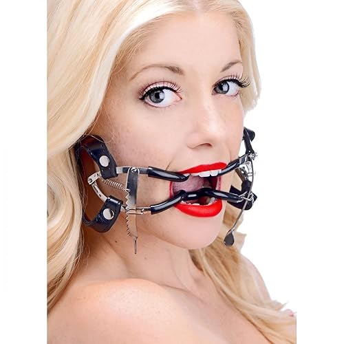 Master Series Jennings Hinge and Ratchet Wide Mouth Gag with Adjustable Strap