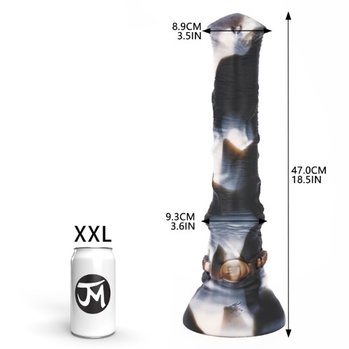 Nothosaur HUNTER JACK - 18.5 Inch Horse Dildo -  Flared Fantasy Horse Cock Dildo | XXL / Bounty Noir