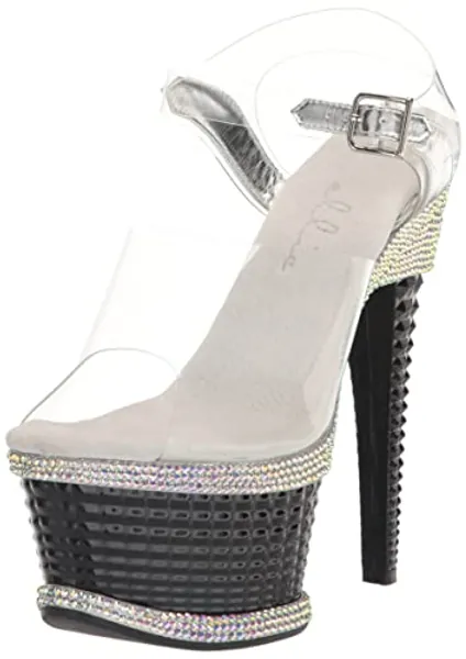 Ellie Shoes Women's 649-ANGEL Heeled Sandal, Black, 7