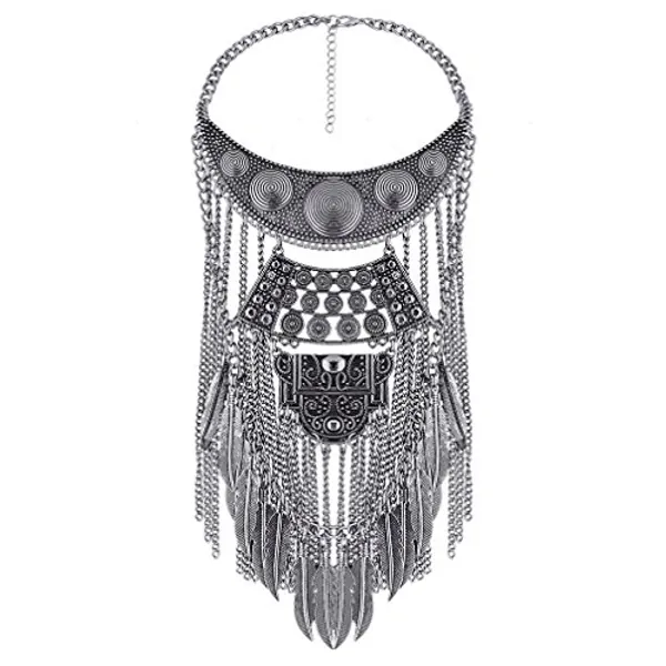 YAZILIND Collar Necklaces Pendants Exaggerated Vintage Maxi Choker Statement Collier Boho Women Jewelry