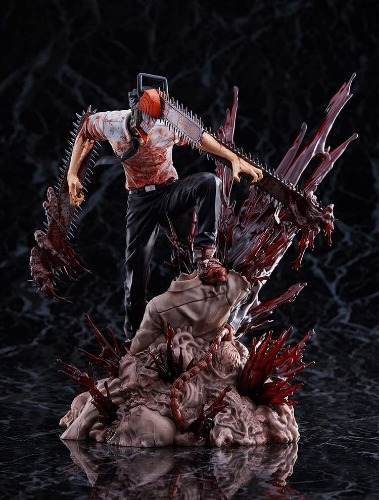 Chainsaw Man Denji Denji Avec Le Cœur du Diable Et Le Chasseur Démon Partage Un Corps Collecteur Modèle Statue De Personnage