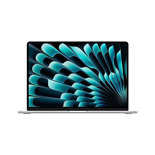 Apple 2023 MacBook Air laptop with M2 chip: 15.3-inch Liquid Retina display, 8GB RAM, 512GB SSD storage, backlit keyboard, 1080p FaceTime HD camera, Touch ID. Works with iPhone/iPad; Silver - Silver - 512GB