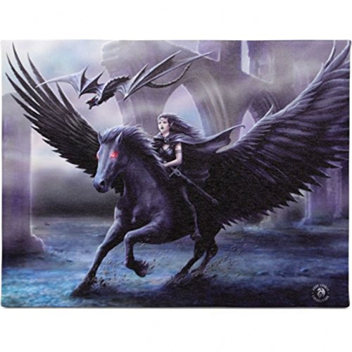 Realm of Darkness - Fantastic Design by Artist Anne Stokes - Canvas Picture on Frame Wall Plaque / Wall Art