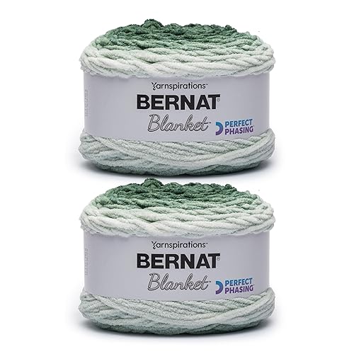 Bernat Blanket Perfect Phasing - 2 Pack of 220 Yards/10.5 oz Forest 100% Polyester Yarn - Forest - 2 Pack - BLANKET PERFECT PHASING