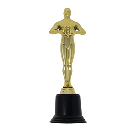 Lage – Trophée d’Or du Meilleur Acteur, Statuette dorée en Plastique h 23 cm pour Cérémonie de Remise des Prix, Figurine du vainqueur pour Anniversaire, diplôme, fête du cinéma, des Mères, des Pères