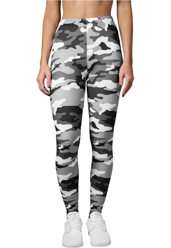URBAN CLASSICS Leggings Long Imprimé Camouflage pour Femme - XS - Multicolore (Snow Camo 787)