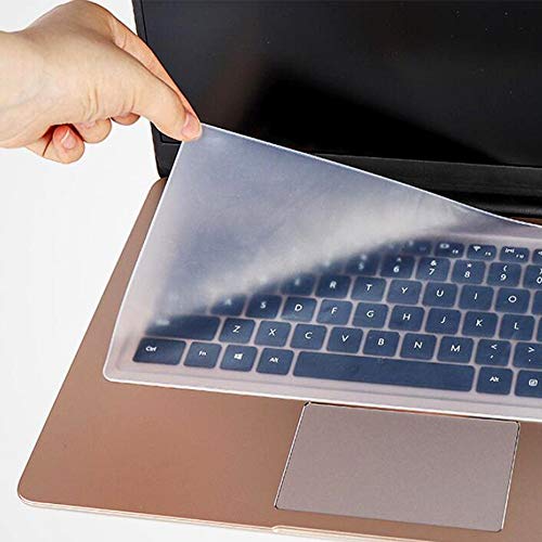SDTEK Film Protecteur de Clavier en Silicone Transparent Universel Compatible avec Ordinateur Portable 15-17 Pouces, Ordinateur Portable, Netbook, chromebook (Transparent)