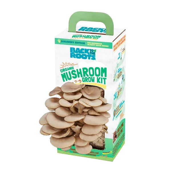 Back to the Roots Organic Mushroom Growing Kit, Harvest Gourmet Oyster Mushrooms In 10 days, Top Gardening Gift, Holiday Gift, & Unique Gift