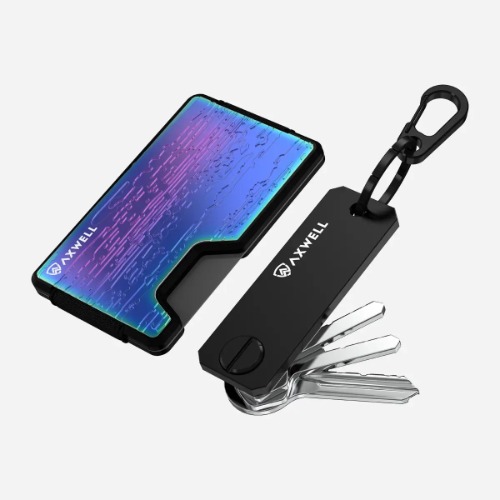 Wallet with Key Holder - Damascus Nebula