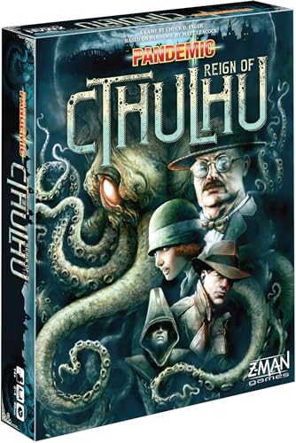 Pandemic Reign of Cthulhu Board Game for Adults and Family | Cooperative | Ages 14+ | 2 to 4 players | Average Playtime 40 minutes | Made by Z-Man Games