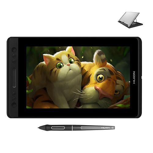 HUION KAMVAS Pro 13 Graphics Drawing Monitor with Stand, Full-Laminated Anti-Glare Screen Battery-Free Stylus 8192 Pen Pressure - 13.3 Inch Pen Tablet Display for Linux, Windows and Mac - 13.3inch - Full HD