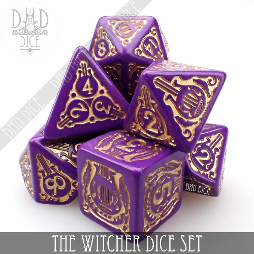 The Witcher Dice Set and Coin - Dandelion / Jaskier - Viscount de Lettenhove
