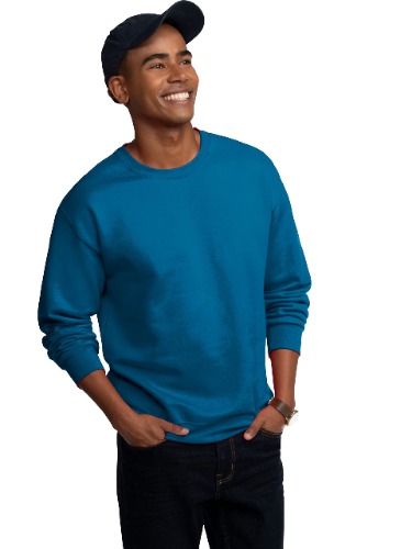 Fruit of the Loom Men's Eversoft Fleece Sweatshirts & Hoodies, Moisture Wicking & Breathable, Sizes S-4X - Sweatshirt X-Large Sweatshirt - Blue