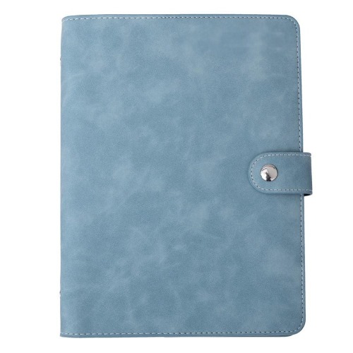Vegan Leather Organizational Notebook/Journal A5/A6 (3 Paper Options) - A5 Large / Sky Blue / Notebook (Line/Grid/Dot/To-Do)