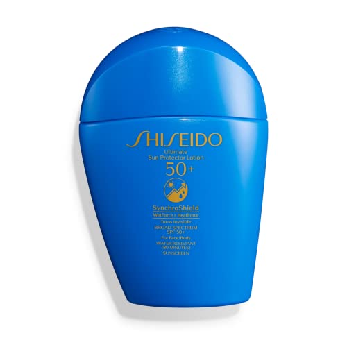 Shiseido Ultimate Sun Protector Lotion - Invisible Broad-Spectrum SPF 50+ Sunscreen for Face & Body - Lightweight Formula - All Skin Types - 1.7 Fl Oz (Pack of 1)