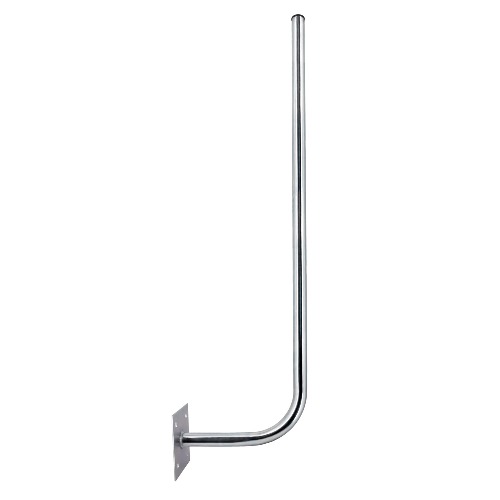 PremiumX 30cm Wandhalter 120cm Mast Stahl verzinkt Ø 38mm Wand-Halterung extra lang - 