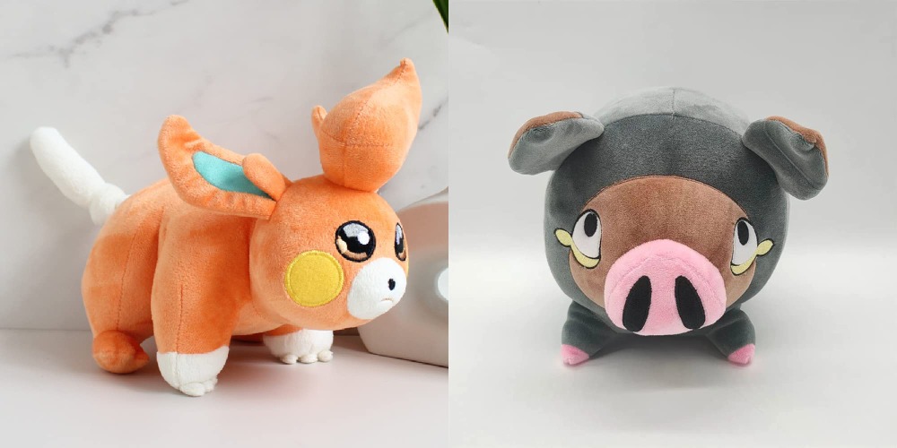 2pcs lechonk Plush Series Cartoon Cute Anime Pig Animal Plush,pawmi Plush smoliv Plush 6-9”Lechonk Plush Pillow for Kids boy Doll Girl Birthday Gift Home Decoration (Pig+pawmi) - pig+pawmi