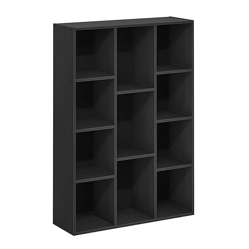 Furinno Luder 11-Cube Reversible Open Shelf Bookcase, Blackwood - Blackwood - 11-Cube
