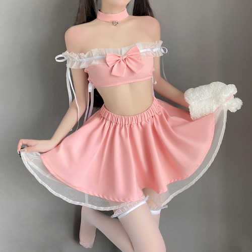 Amorino Pink Neko Lingerie Set - Pink / S