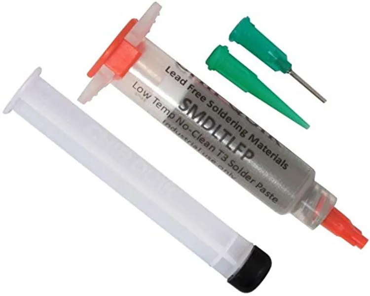 Chip Quik SMDLTLFP Solder Paste Sn42/Bi57.6/Ag0.4 No-Clean Lead-Free Low Temperature Melts 138C 281F
