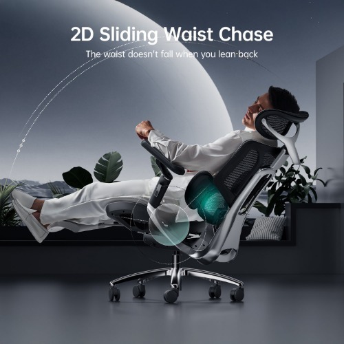 HBADA E3 Ultra Ergonomic Office Chair Futuristic(with Footrest) | Black