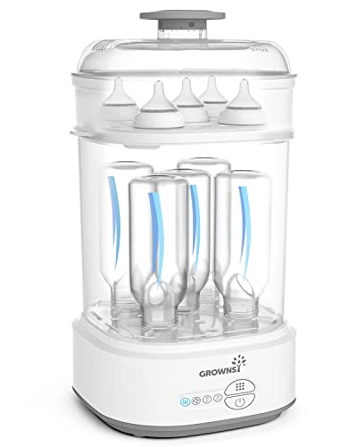 Bottle Sterilizer and Dryer, Compact Baby Bottle Sterilizer, Electric Steam Bottle Sanitizer for Baby Bottles, Pacifiers, Pump Parts - Upgraded sterilizer&dryer