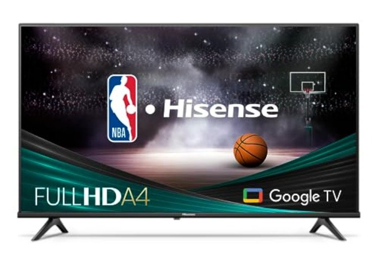 Hisense 43-Inch Class A4 Series FHD 1080p Google Smart TV (43A4K) - DTS Virtual: X, Game & Sports Modes, Chromecast Built-in, Alexa Compatibility - 43-Inch